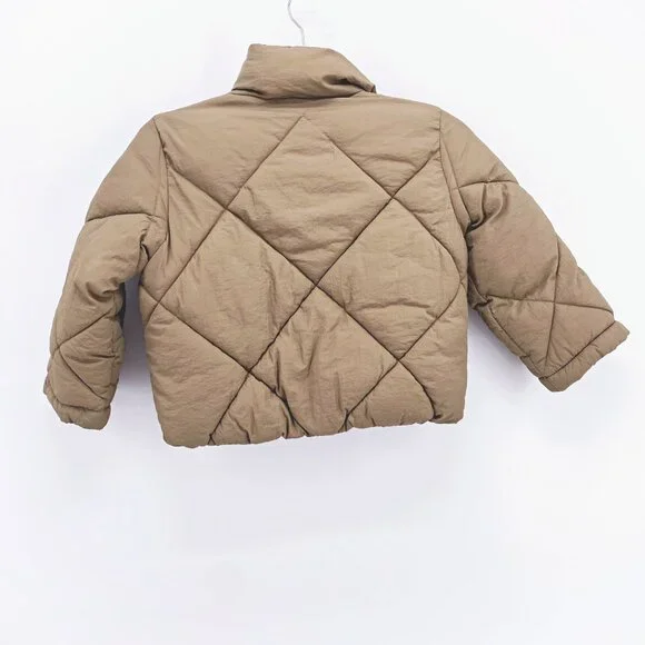 Girls' Zara Quilted Oversized Puffer Coat Sz 6-7 - Picture 6 of 9
